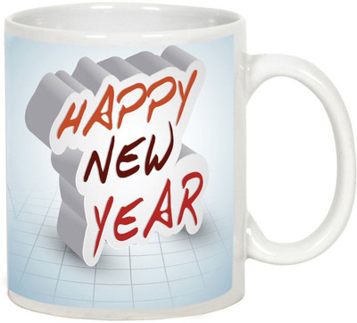 

AllUPrints Happy New Year Everyone White Ceramic Mug(325 ml)