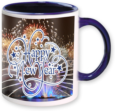 

Heyworlds happy new year gifts 01 Ceramic Mug(325 ml), Blue