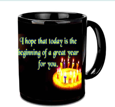 

Raj Laxmi lightning candle cake black Ceramic Mug(350 ml)