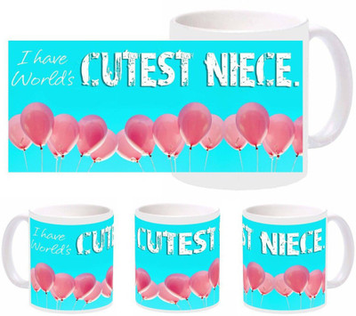 

Snapgalaxy Cutest Niece Ceramic Mug(320 ml), Multicolor