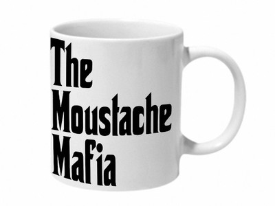 

Mooch Wale Moustache Mafia Ceramic Mug(325 ml), Multicolor