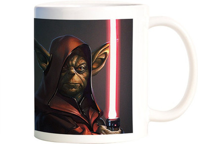 

Rangeele Inkers Master Yoda ready Fight Ceramic Mug(300 ml), Multicolor