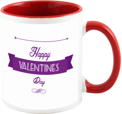 

AllUPrints Valentines Day Gift For Best Friend Red Ceramic Mug(325 ml)