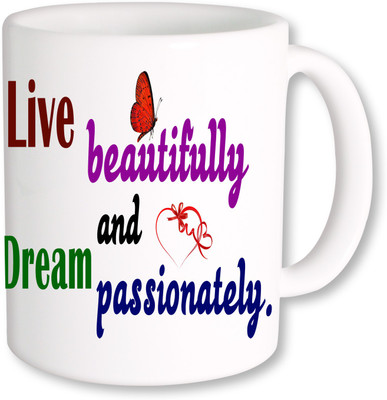 

A Plus Life Love Beautifully 02.jpg Ceramic Mug(250 ml), Multicolor