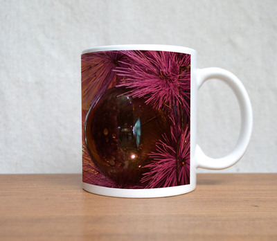 33% OFF on StyBuzz Merry Christmas Crystal Ball Pink Christmas Ceramic Coffee Mug(300 ml)