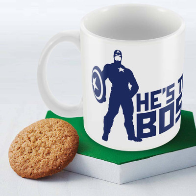 

Posterboy He'S The Boss - Avengers Officially Licensed (Pack Of 1) Ceramic Mug(350 ml), Multicolor
