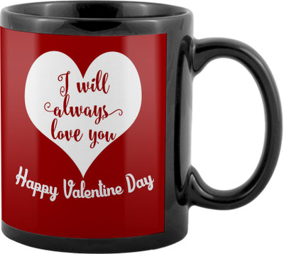 

SKY TRENDS Valentine Gifts For Special Girlfriend,Boyfriend,Wife,Husband,design 45 Ceramic Mug(325 ml), Black