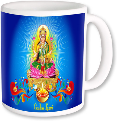 

PhotogiftsIndia Goddess Laxmi Ceramic Mug(325 ml), Multicolor
