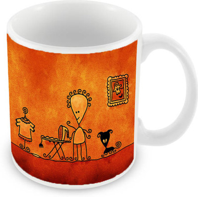 

Sleep Nature's SN-MG-1464 Ceramic Mug(350 ml), Orange