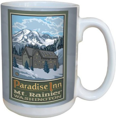 

Tree-Free Greetings Greetings lm43101 Scenic Mount Rainier Washington Paradise Inn by Paul A. Lanquist Ceramic, 15-Ounce, Multicolored Ceramic Mug(60 ml), Multicolor