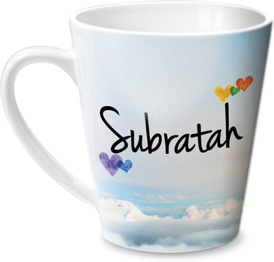 

Hot Muggs Simply Love You Subratah Conical Ceramic Mug(350 ml)