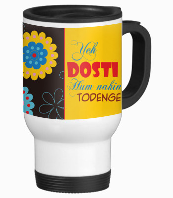 

Tied Ribbons Gift For Friend & Friendship day Gift Design 2 Stainless Steel Mug(450 ml), White