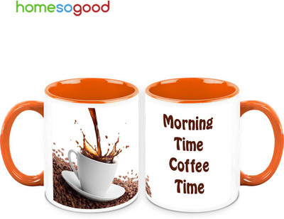 37% OFF on Homesogood A Coffee In The Morning (QTY 2) Ceramic Mug(325 ml, Pack of 2) 37% OFF on Homesogood A Coffee In The Morning (QTY 2) Ceramic Mug(325 ml, Pack of 2)