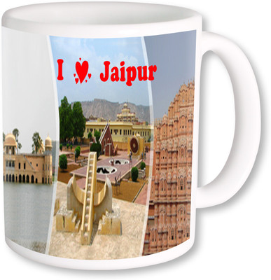 

PhotogiftsIndia I Love Jaipur With Collarge Ceramic Mug(325 ml)