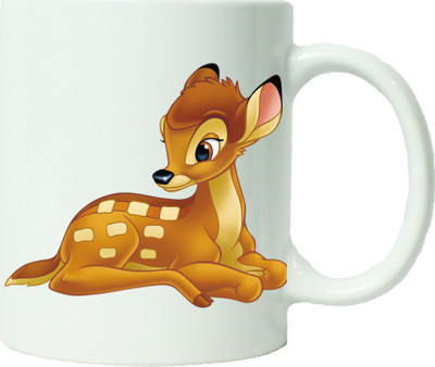 

Maison N Mode Bambi Coffee Ceramic Mug(330 ml), Multicolor