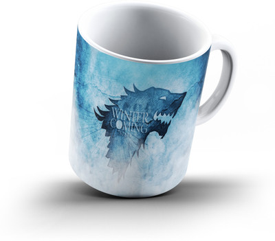 

Ucard Winter Is Coming Game Of Thrones893 Bone China, Ceramic, Porcelain Mug(325 ml), Multicolor