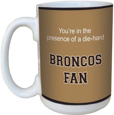 

Tree-Free Greetings Greetings lm44612 Broncos College Football Fan Ceramic with Full-Sized Handle, 15-Ounce Ceramic Mug(60 ml), Multicolor