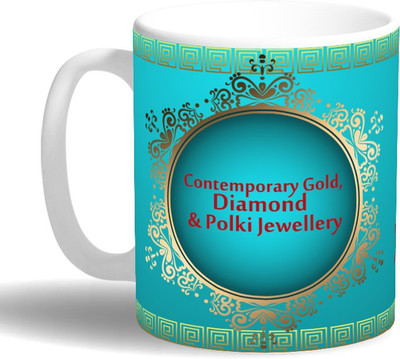 

PRINT OPERA Keep Calm and Sparkle Today Ceramic Mug(330 ml), Multicolor