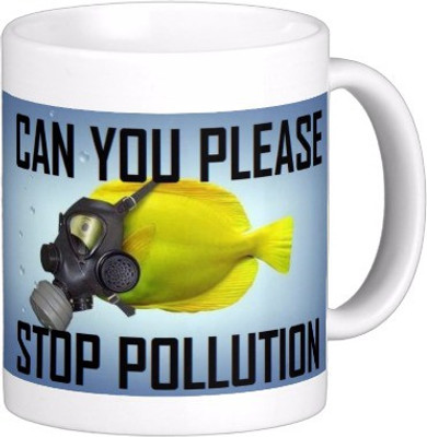

Exoctic Silver Save The Earth E031 Ceramic Mug(300 ml), Multicolor