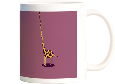 

Rangeele Inkers Overtall giraffe Ceramic Mug(300 ml), Multicolor