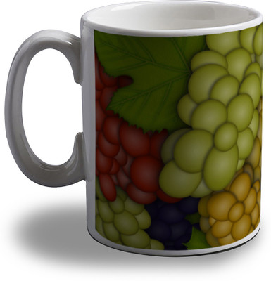 

Artifa Grapes Porcelain, Ceramic Mug(350 ml), Multicolor