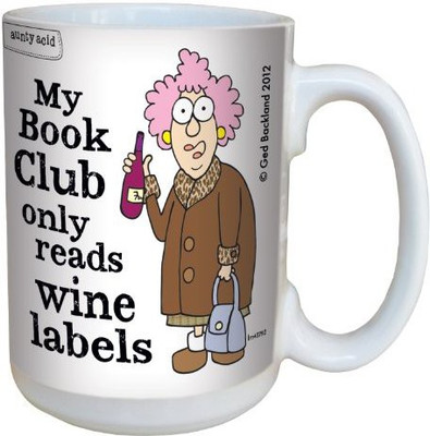 

Tree-Free Greetings Greetings lm43792 Hilarious Aunty Acid Book Club by The Backland Studio Ceramic, 15-Ounce Ceramic Mug(60 ml), Multicolor