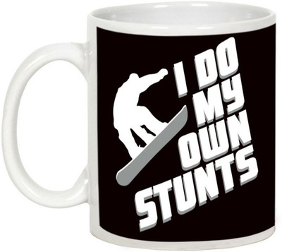 

AllUPrints I Do My Own Stunts Ceramic Mug(325 ml), White