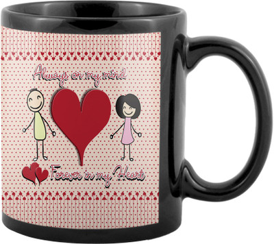 

SKY TRENDS Valentine Gifts For Special Girlfriend,Boyfriend,Wife,Husband,design 218 Ceramic Mug(325 ml), Black
