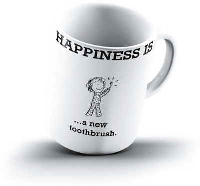 

Ucard Happiness Is2224 Bone China, Ceramic, Porcelain Mug(325 ml)