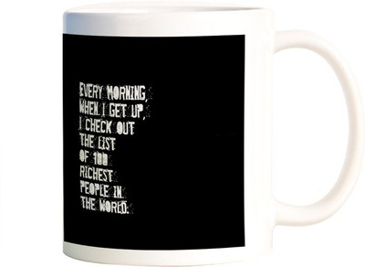 

Rangeele Inkers Wake Up And Work Ceramic Mug(300 ml), Multicolor