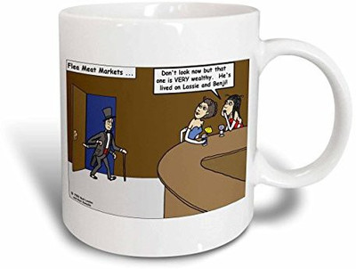 

3dRose Flea Markets Ceramic, 15 oz, White Ceramic Mug(60 ml), Multicolor