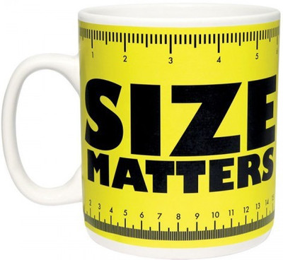 

PackNBuy SIZE MATTERS MUG Ceramic Mug(900 ml), White