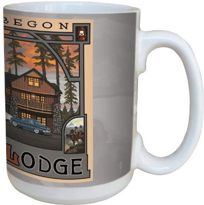 

Tree-Free Greetings Greetings lm43136 Vintage Sisters Oregon Five Pine Lodge by Paul A. Lanquist Ceramic with Full-Sized Handle, 15-Ounce, Multicolored Ceramic Mug(60 ml), Multicolor
