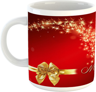 

Deeher Gifts Merry Christmas Design63 Ceramic Mug(330 ml), Multicolor