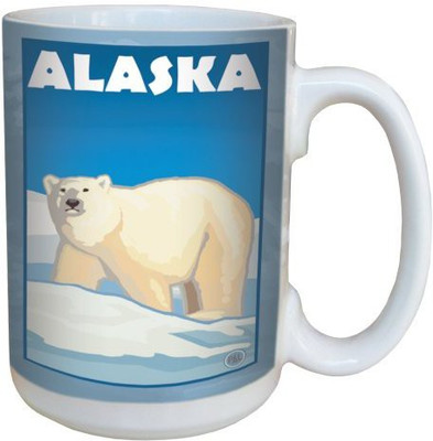 

Tree-Free Greetings Greetings 79334 Alaska Polar Bear by Paul A. Lanquist Ceramic with Full-Sized Handle, 15-Ounce, Multicolored Ceramic Mug(60 ml), Multicolor