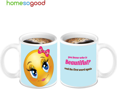45% OFF on Homesogood Beautiful Smiley On The Coffee Ceramic Mug(280 ml, Pack of 2) 45% OFF on Homesogood Beautiful Smiley On The Coffee Ceramic Mug(280 ml, Pack of 2)