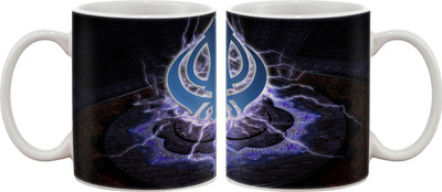 

Artifa Punjabi Khanda Porcelain, Ceramic Mug(350 ml), Multicolor