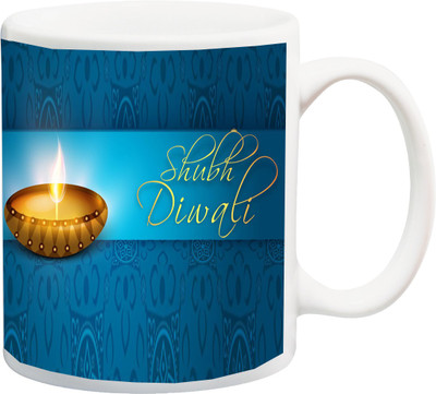 

ME&YOU Special Diwali Gift for Relatives,Parents Ceramic Mug(325 ml), Multicolor