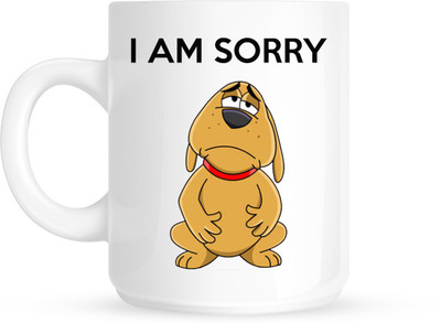 

HuppmeGift Sorry White Ceramic Mug(350 ml)