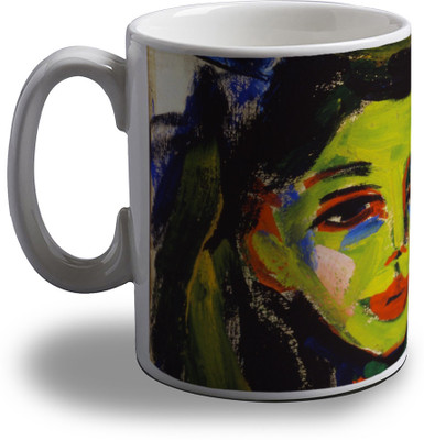 

Artifa Artistic Girl Painting Porcelain, Ceramic Mug(350 ml), Multicolor