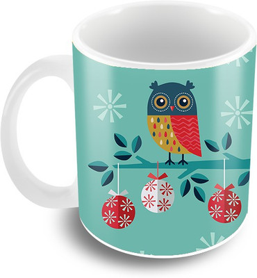 

The Crazy Me Owl Ceramic Mug(325 ml), Multicolor