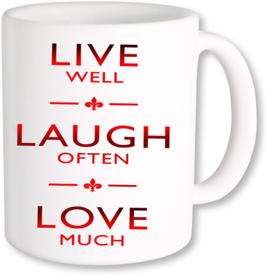 

PhotogiftsIndia Live Laugh Love Nice Gradient Ceramic Mug(325 ml)