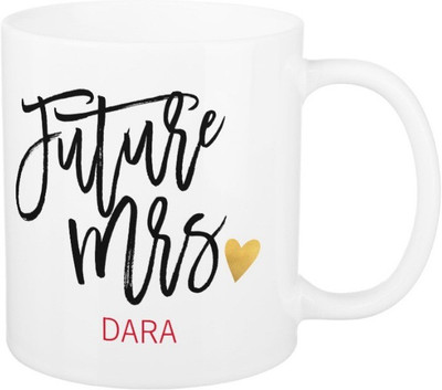 

Exoctic Silver Future Mrs.Das Ceramic Mug(325 ml), Black;red