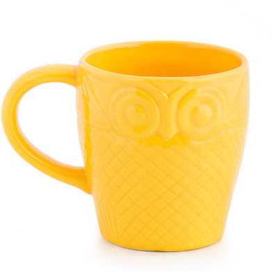 

Chumbak Owl Is Well - Yellow Ceramic Mug(400 ml)