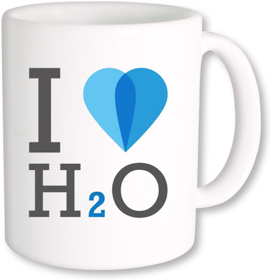 

PhotogiftsIndia I Love Water Ceramic Mug(325 ml), Multicolor