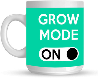 

Huppme Grow Mode On White Ceramic Mug(350 ml)