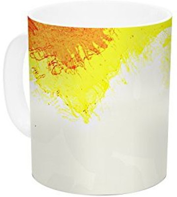 

Kess InHouse InHouse Oriana Cordero Amalfi Coast Blue White Ceramic Coffee, 11 oz, Multicolor Ceramic Mug(60 ml)