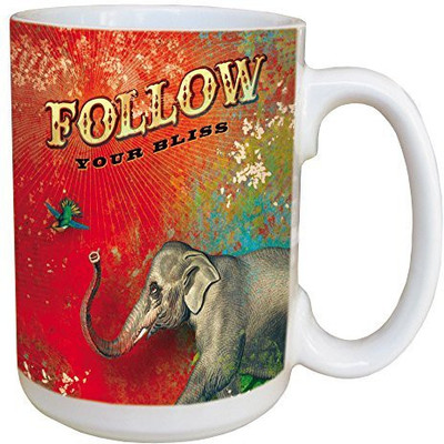 

Tree-Free Greetings Greetings 45485 Angi and Silas Follow your Bliss Ceramic with Full-Sized Handle, 15-Ounce Ceramic Mug(60 ml), Multicolor