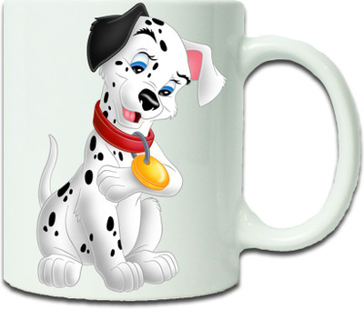 

Maison N Mode Doggy Coffee Ceramic Mug(330 ml), Multicolor
