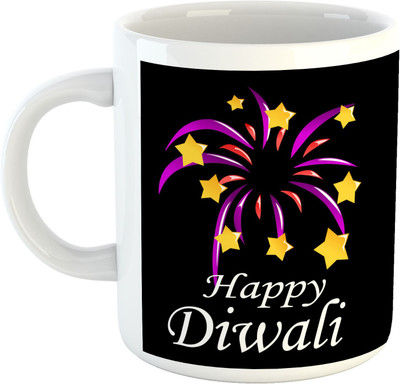 

Deeher Gifts Happy Diwali Design19 Ceramic Mug(330 ml), Multicolor